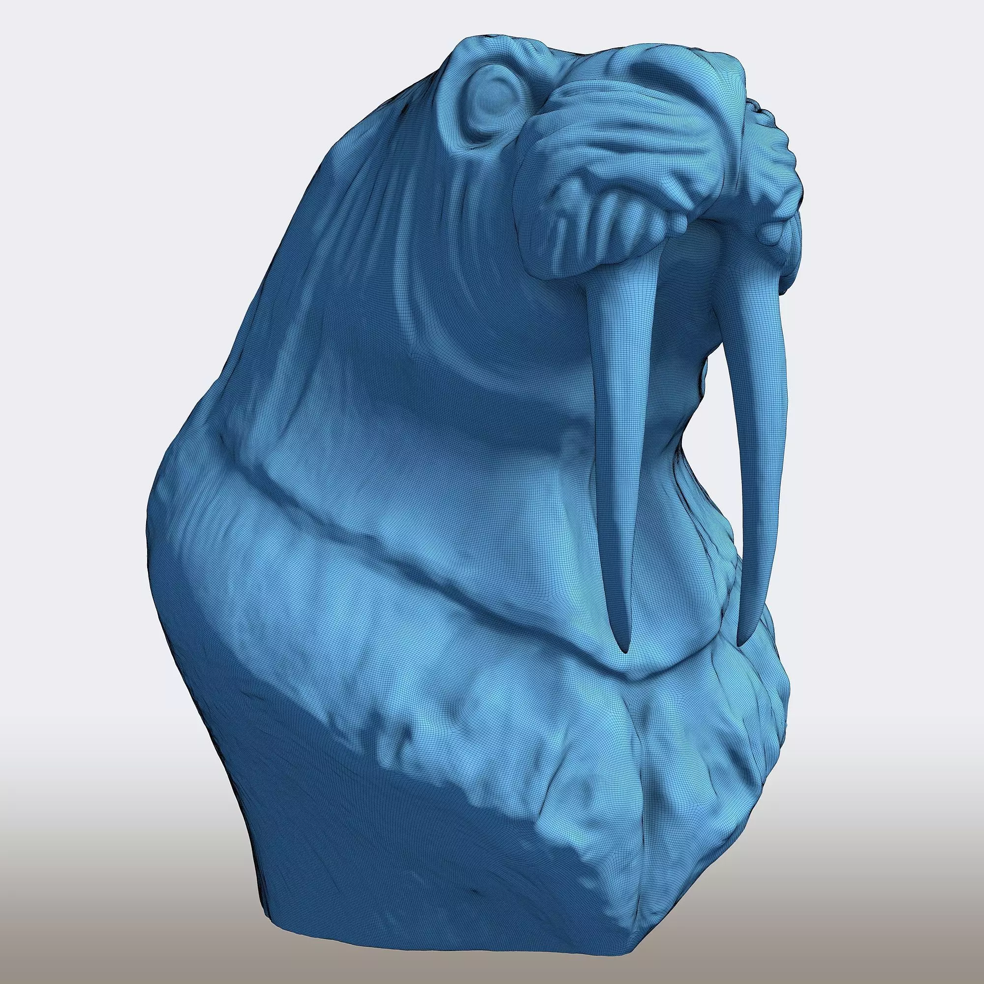 Walrus Sculpture Tusked Marine Mammal Statue 3D print model_8