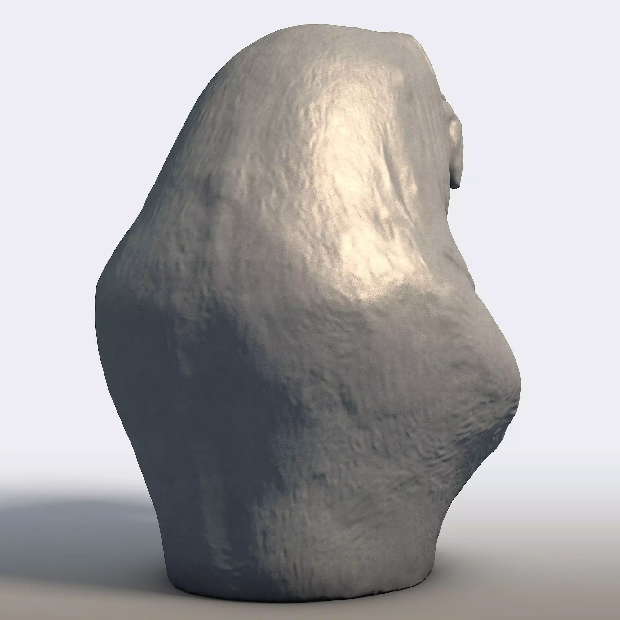 Walrus Sculpture Tusked Marine Mammal Statue 3D print model_4