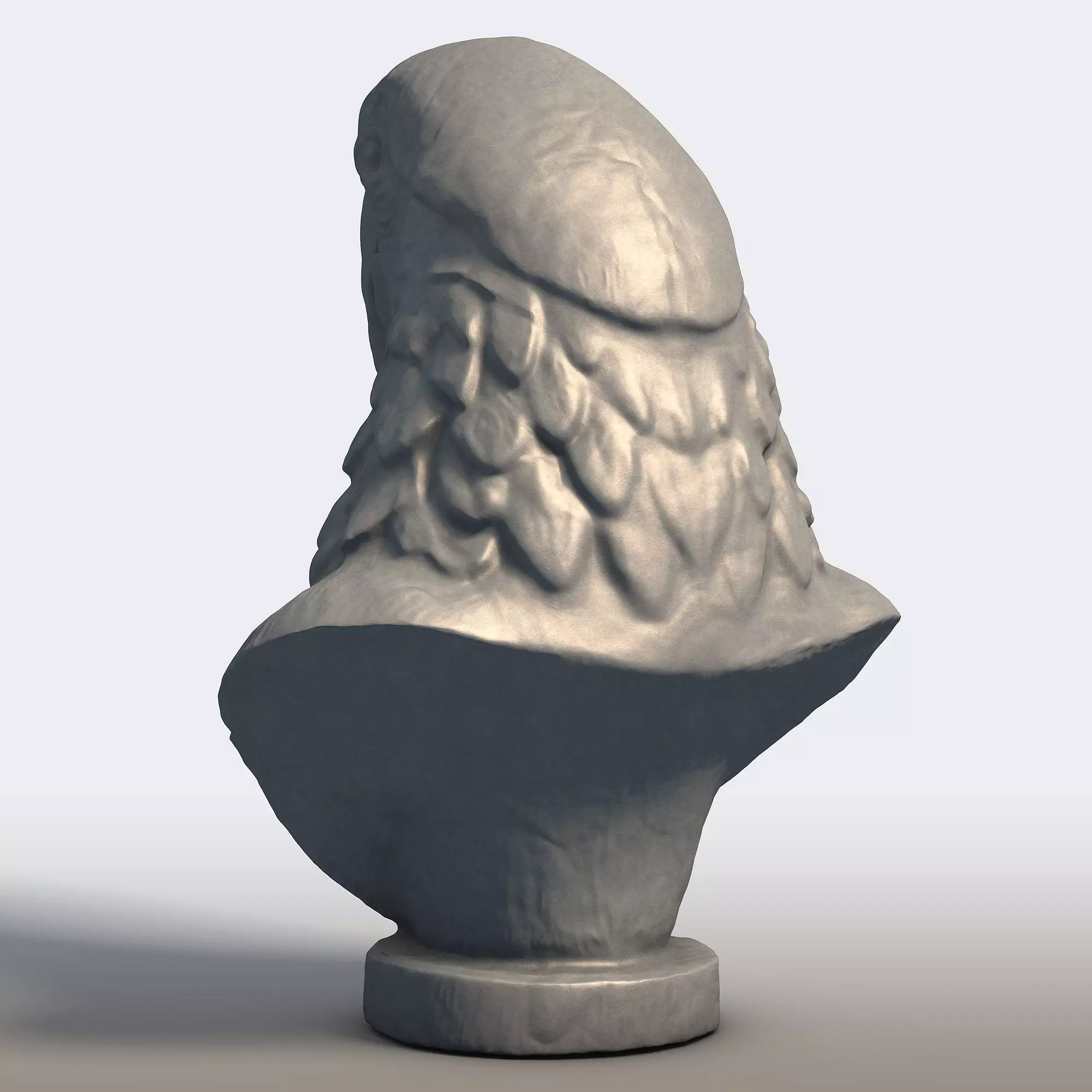 Scarlet Macaw Bust Sculpture Tropical Parrot Statue 3D print model_3