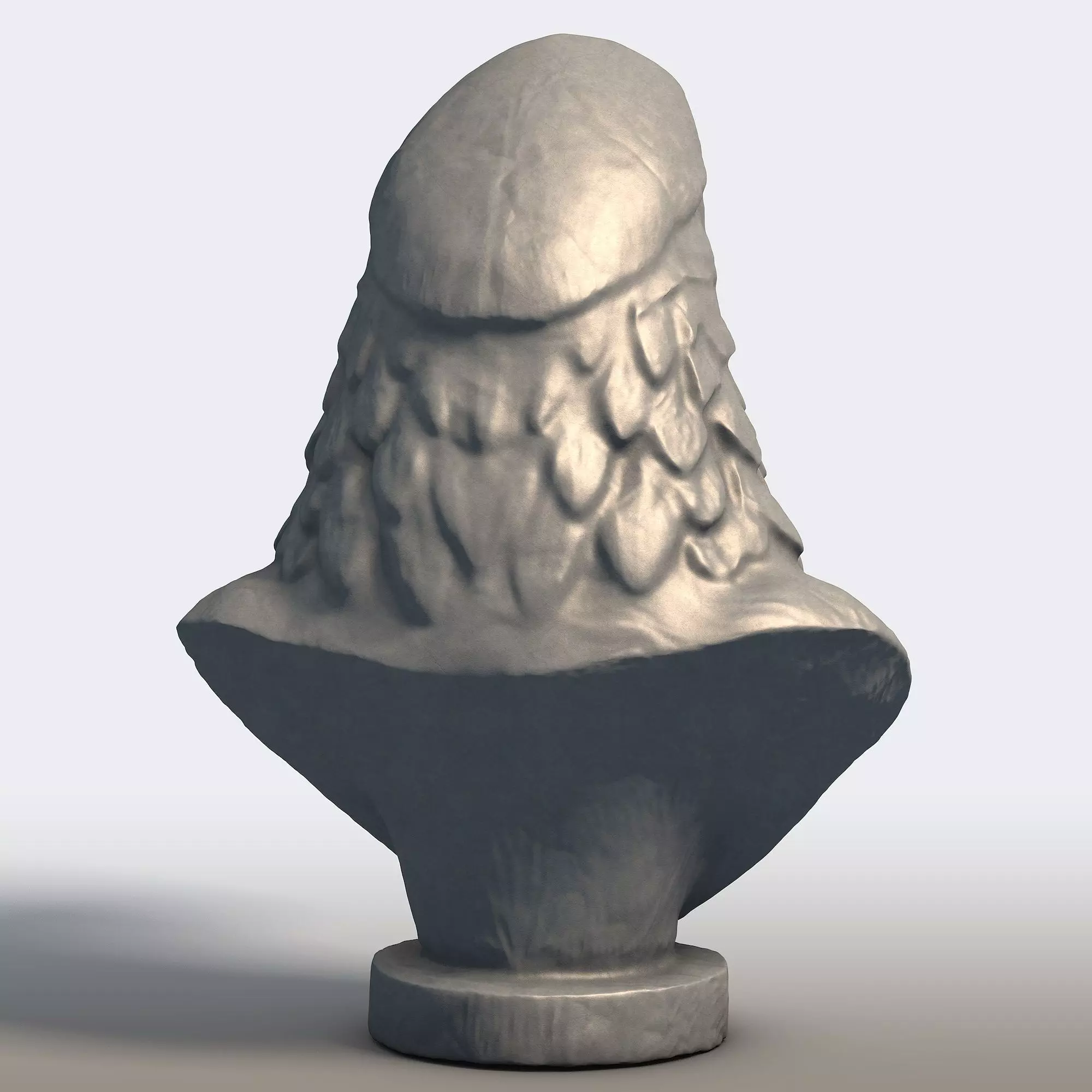 Scarlet Macaw Bust Sculpture Tropical Parrot Statue 3D print model_4