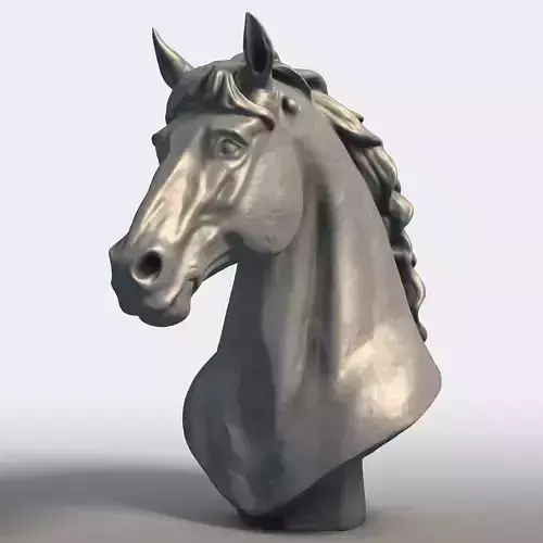 Przewalskis Horse Head Bust  Wild Horse Sculpture