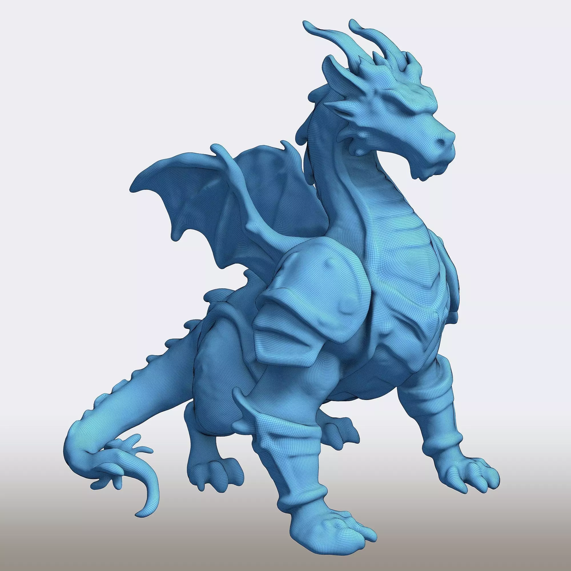Armored Dragon - Mythical Warrior Beast 3D Printable STL Model 3D print model_7