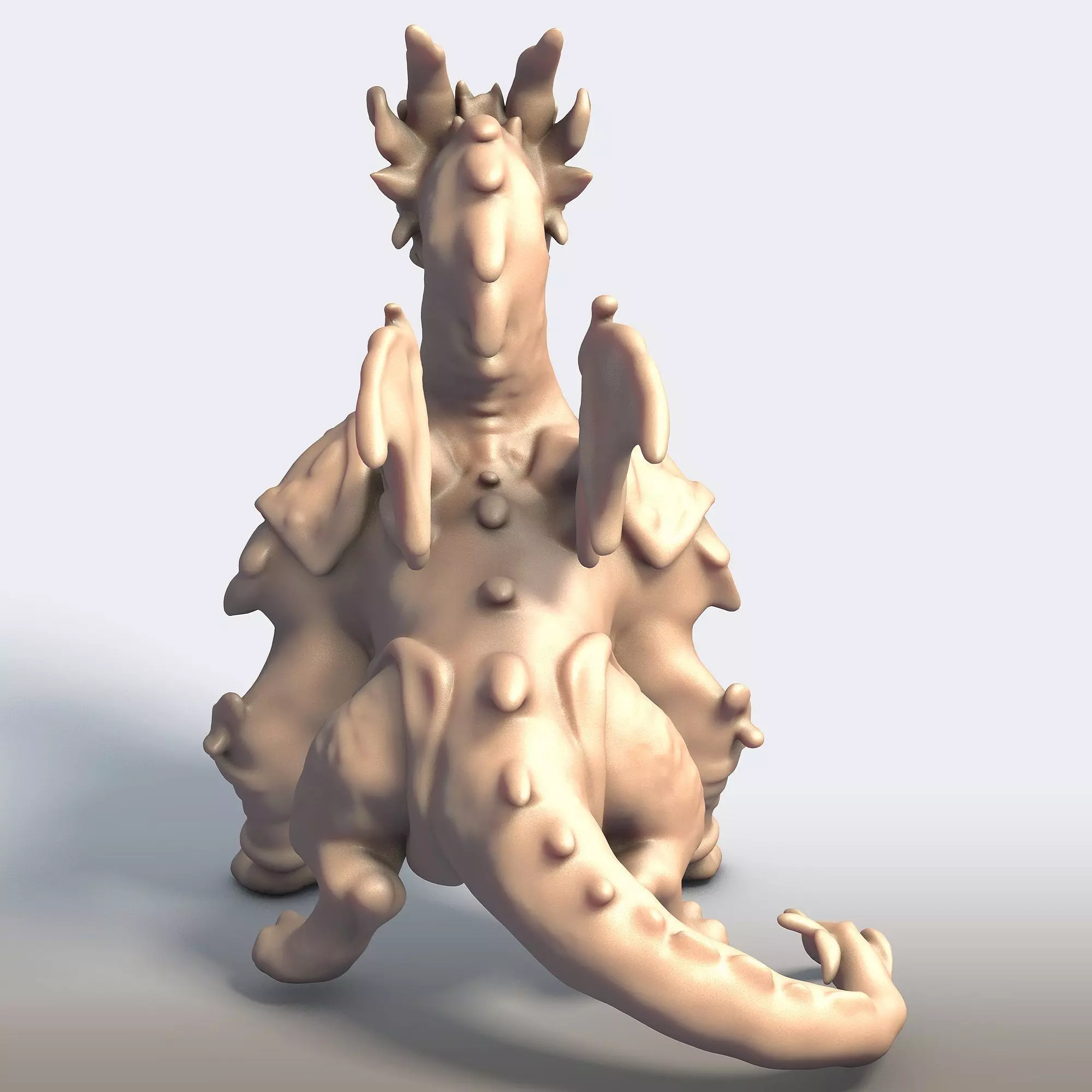 Armored Dragon - Mythical Warrior Beast 3D Printable STL Model 3D print model_3