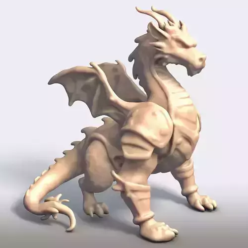 Armored Dragon - Mythical Warrior Beast 3D Printable STL Model 3D print model Armored Dragon - Mythical Warrior Beast 3D Printable STL Model 3D print model