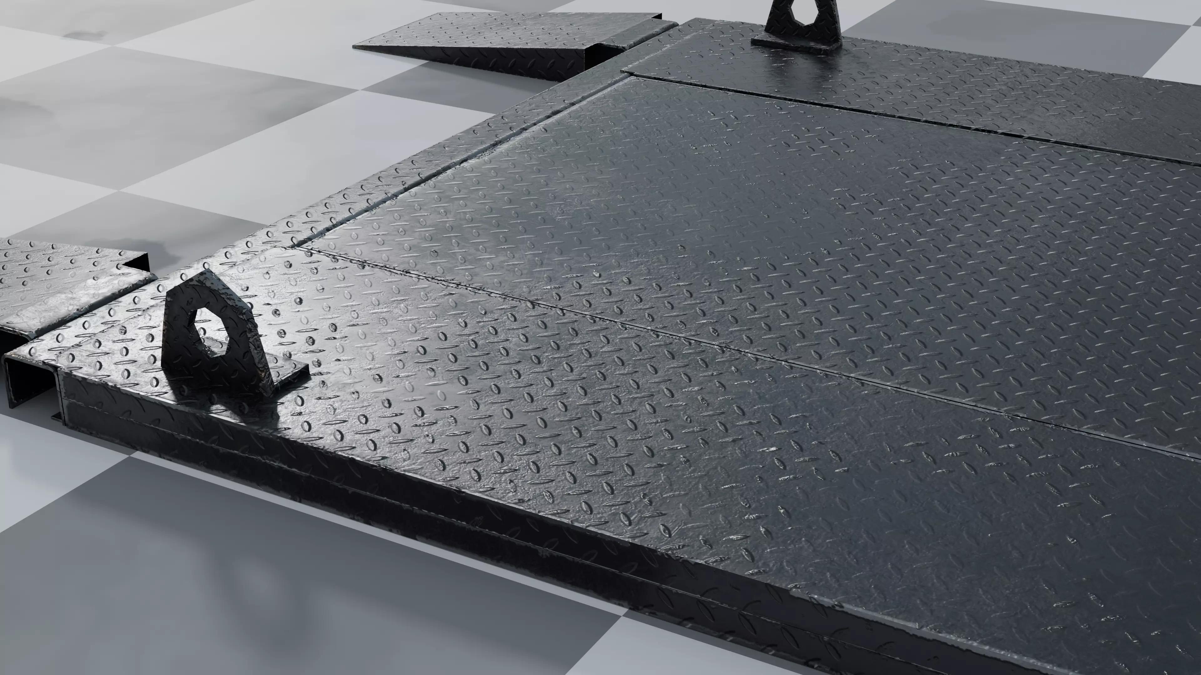 CAR RAMP Low-poly 3D model_2