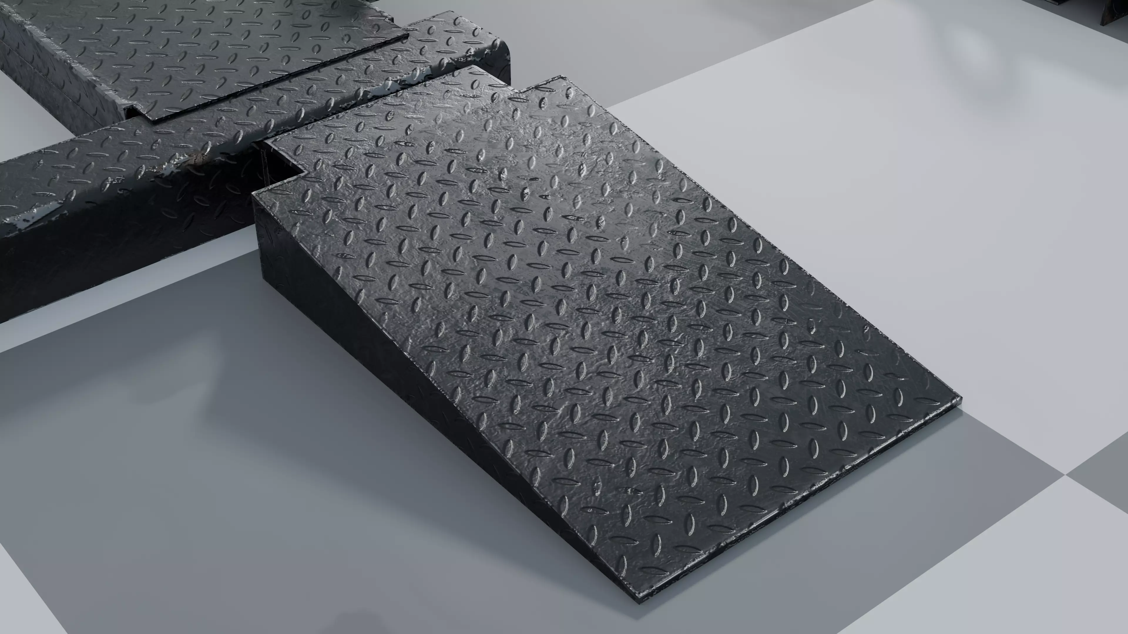 CAR RAMP Low-poly 3D model_3