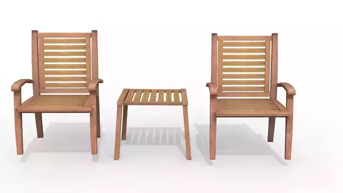 Wooden Porch Chair with Table