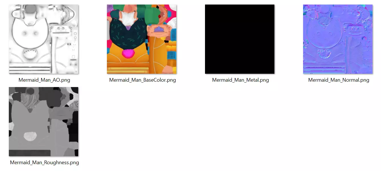 Mermaid Man - SpongeBob Low-poly 3D model_5