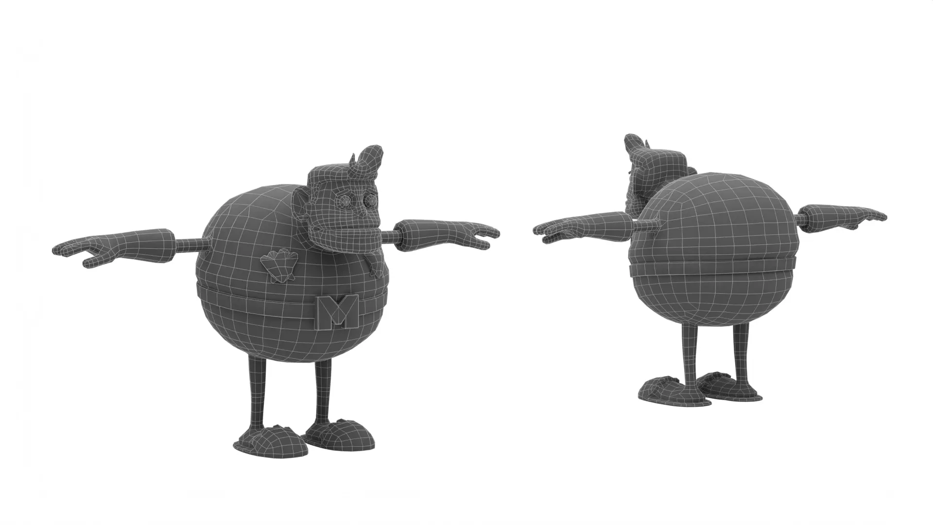 Mermaid Man - SpongeBob Low-poly 3D model_12