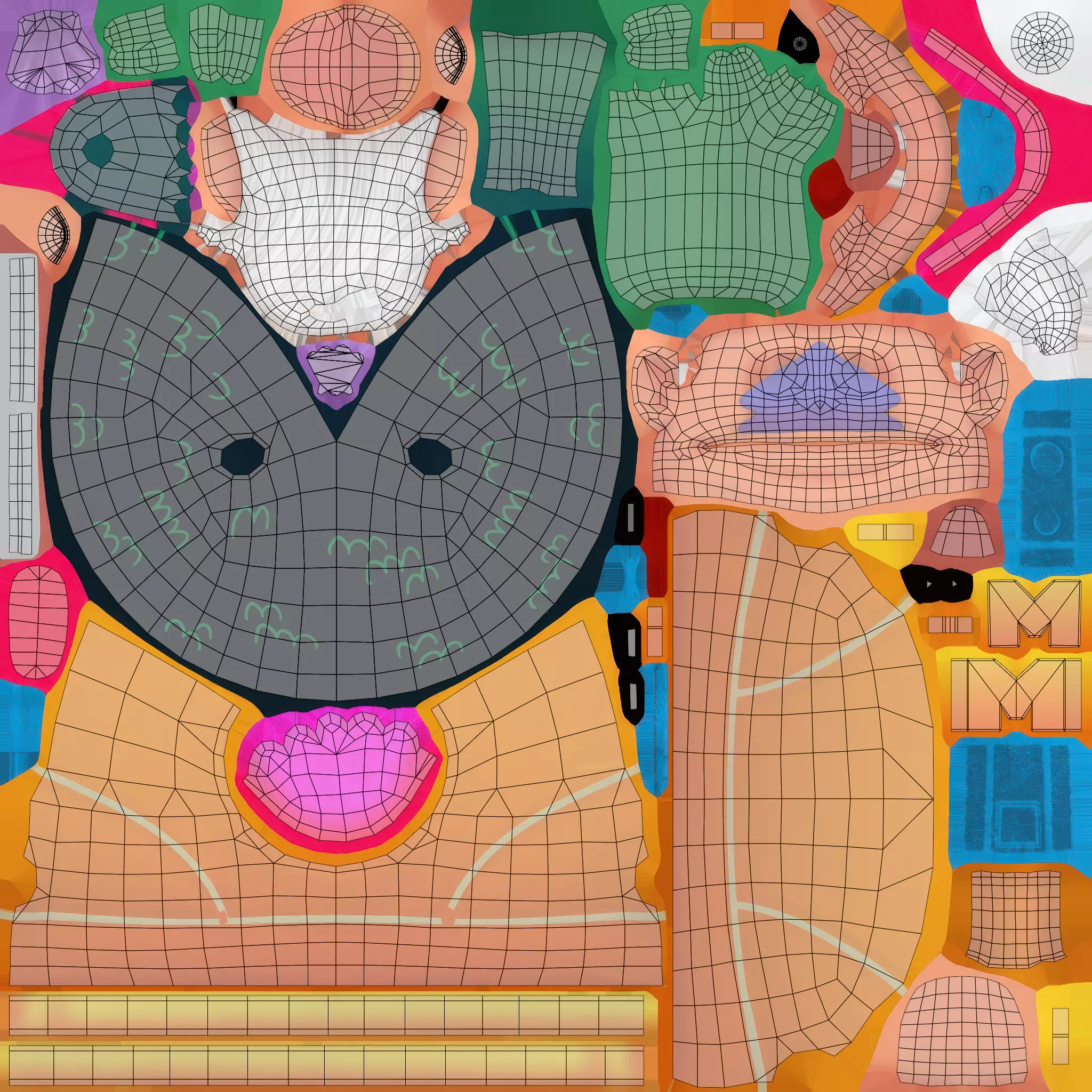 Mermaid Man - SpongeBob Low-poly 3D model_8