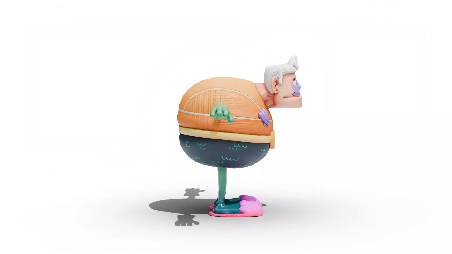 Mermaid Man - SpongeBob Low-poly 3D model_4