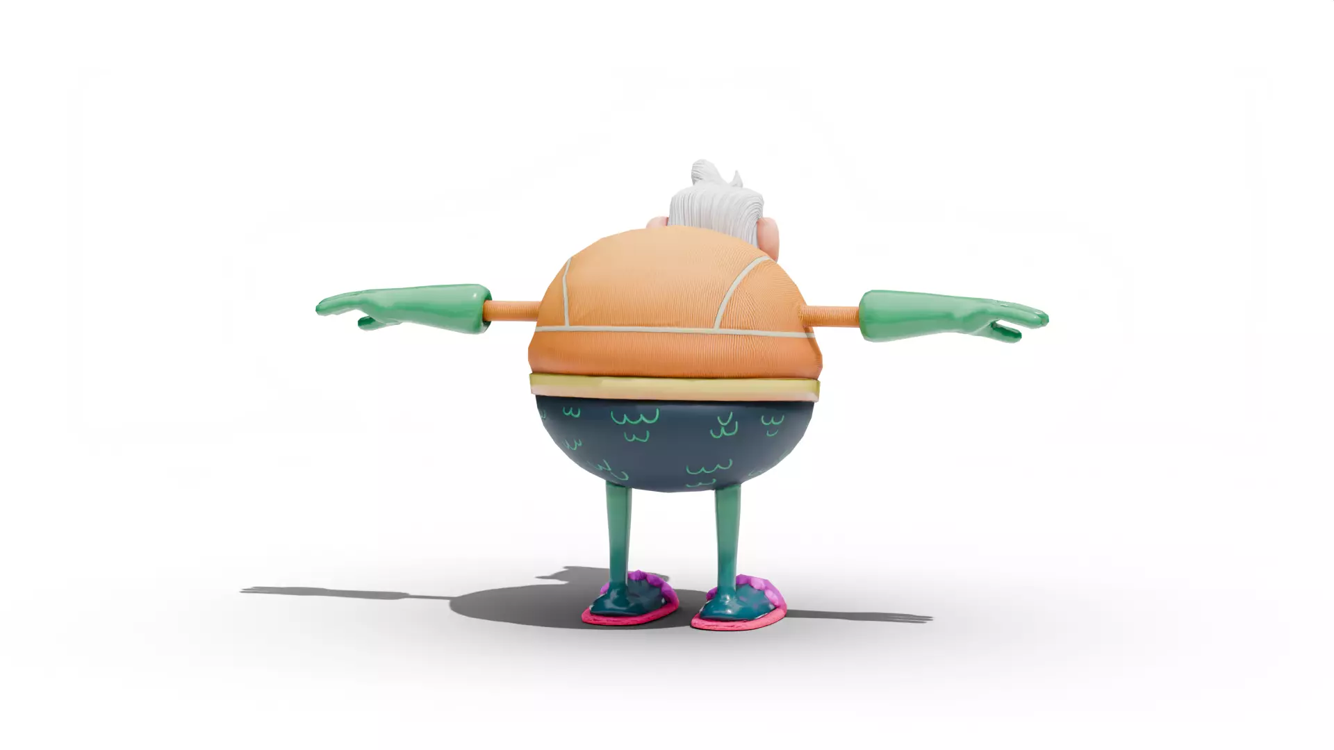 Mermaid Man - SpongeBob Low-poly 3D model_3