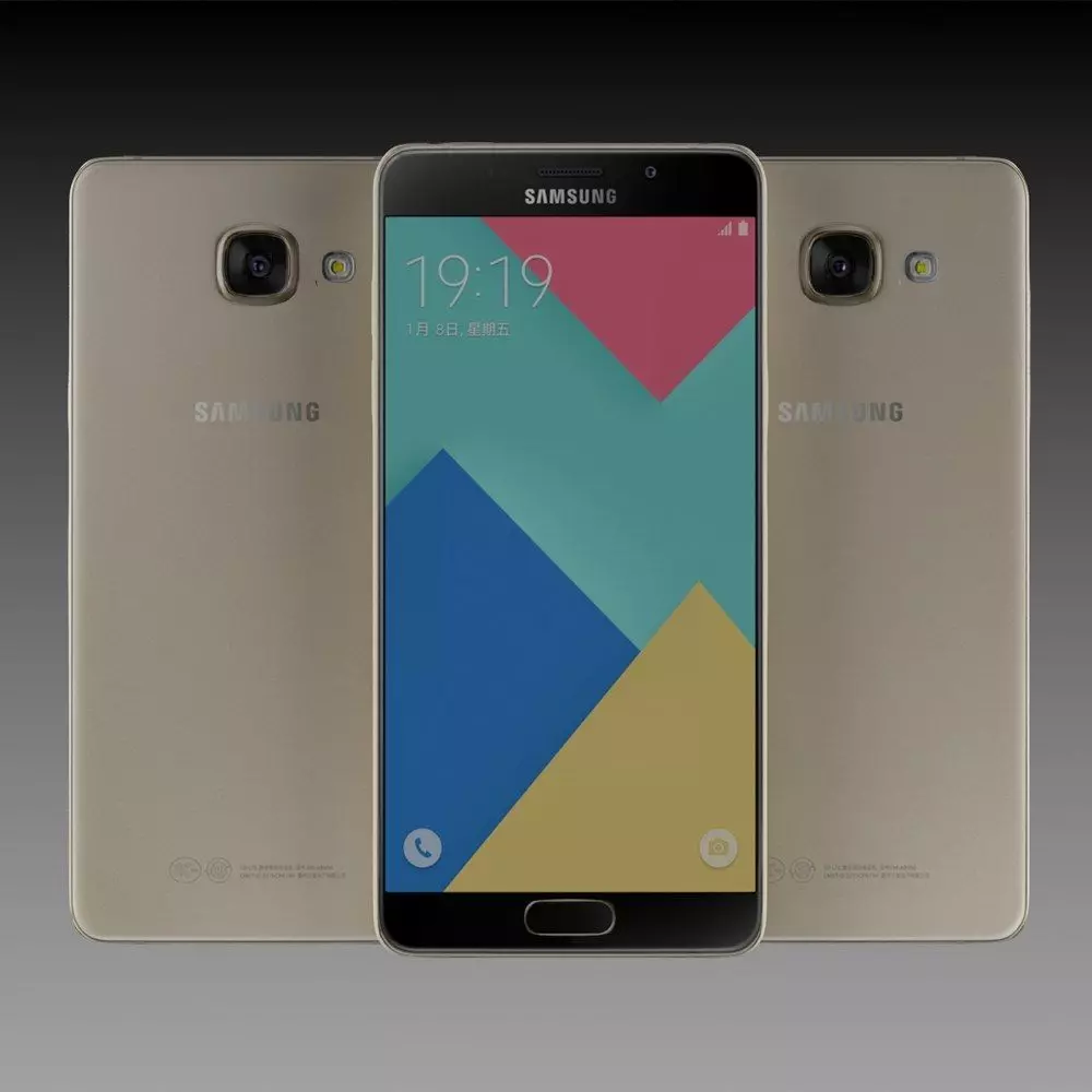 Samsung Galaxy A9 2016 Champagne Gold 3D model_2