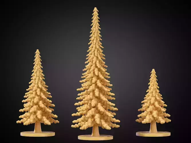 Stylized Christmas Tree Set 08 3D print model