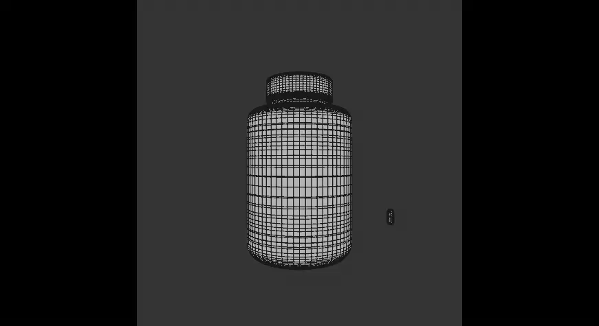 Medicine bottles and capsules 3D model_6