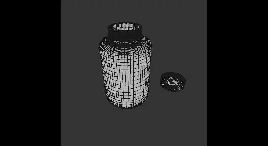 Medicine bottles and capsules 3D model_8