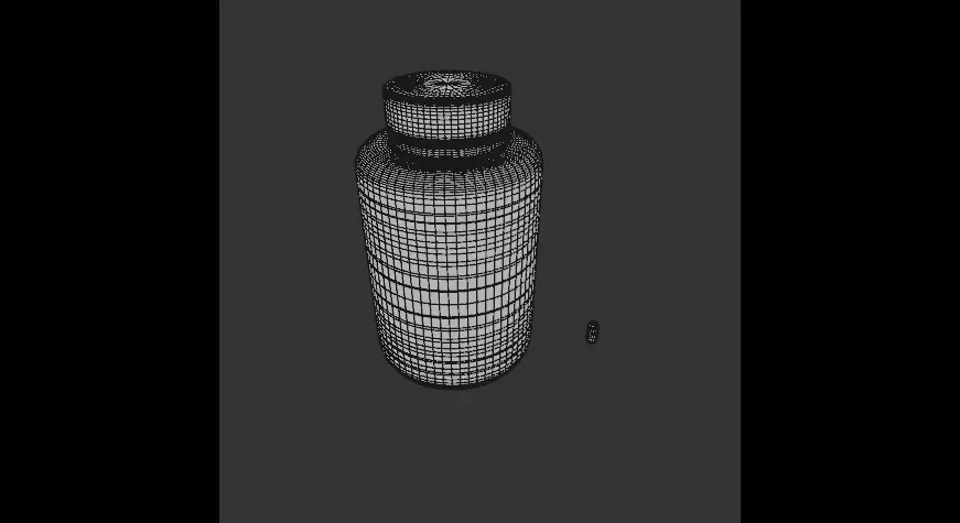 Medicine bottles and capsules 3D model_7
