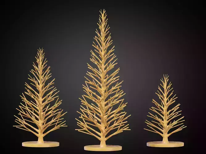 Stylized Christmas Tree Set 09 3D print model
