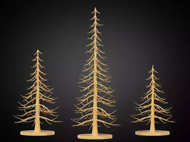 Stylized Christmas Tree Set 11 3D print model