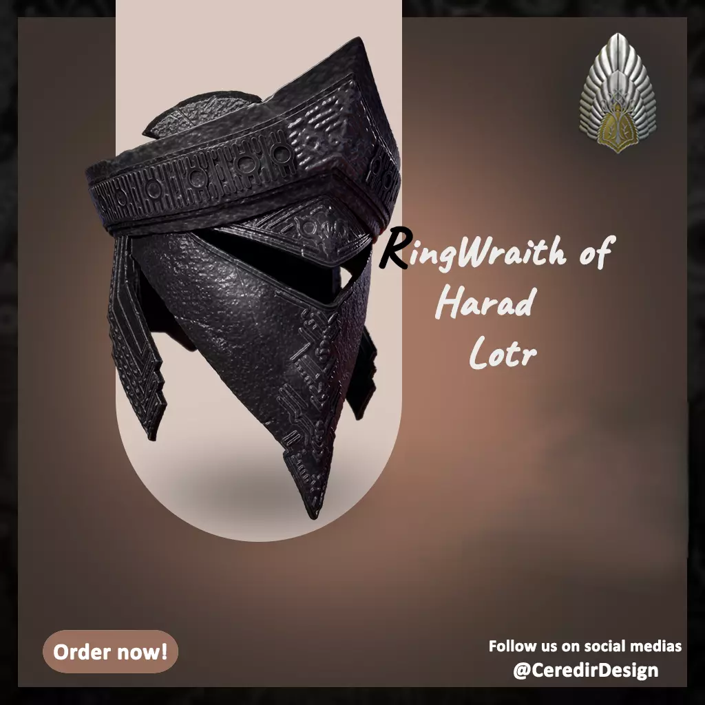 Ringwraith of Harad helmet lord of the rings 3D DIGITAL DOWNLOAD 3D print model