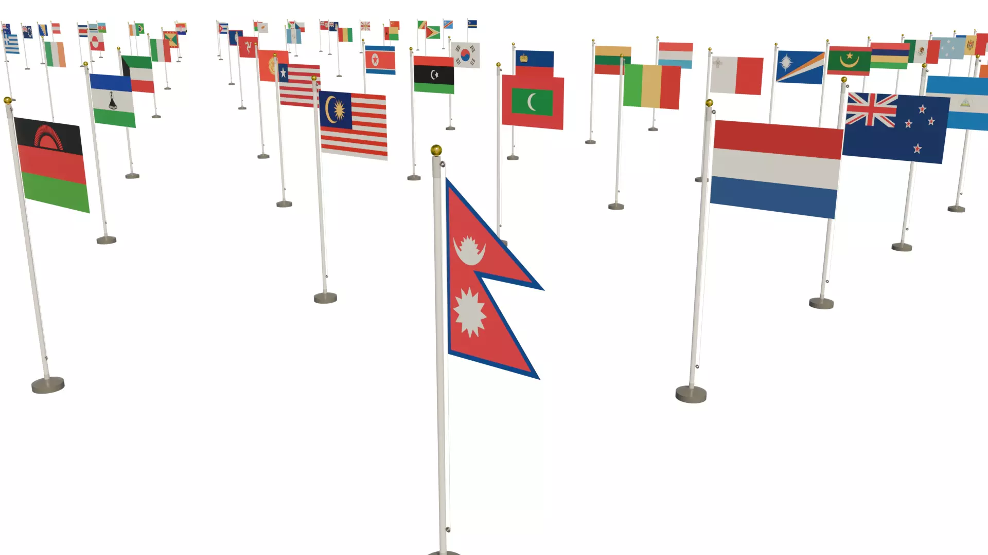 All Country Flag Low-poly 3D model_2