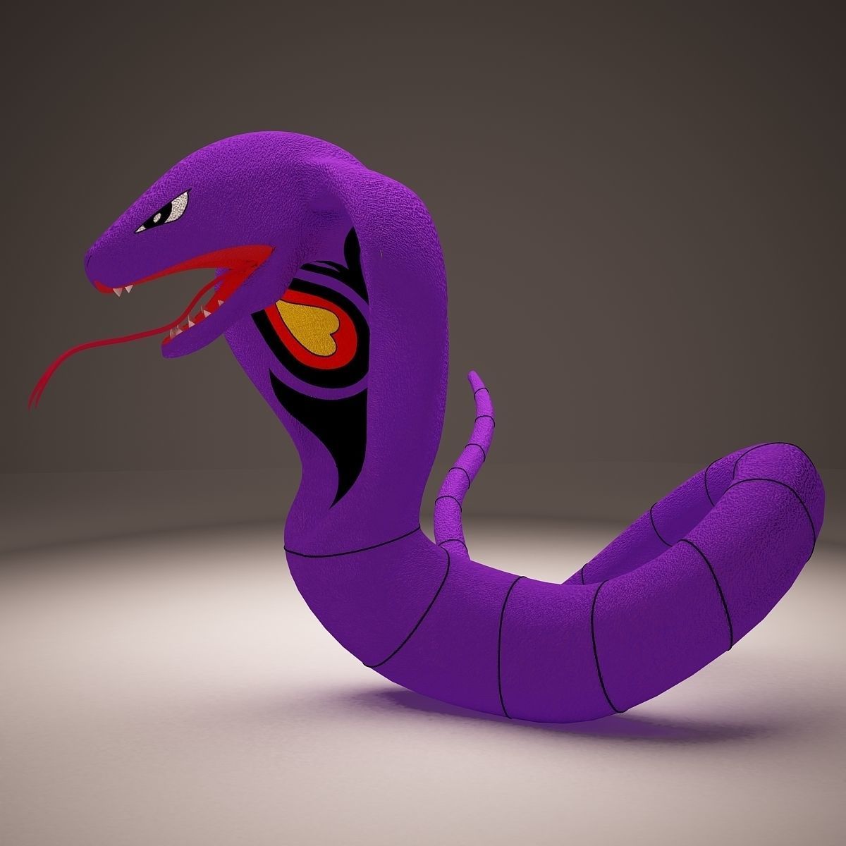 Arbok pokemon 3D model_2