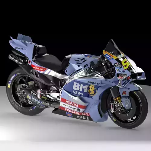MotoGP Bike FA54 Low-poly 3D model MotoGP Bike FA54 Low-poly 3D model