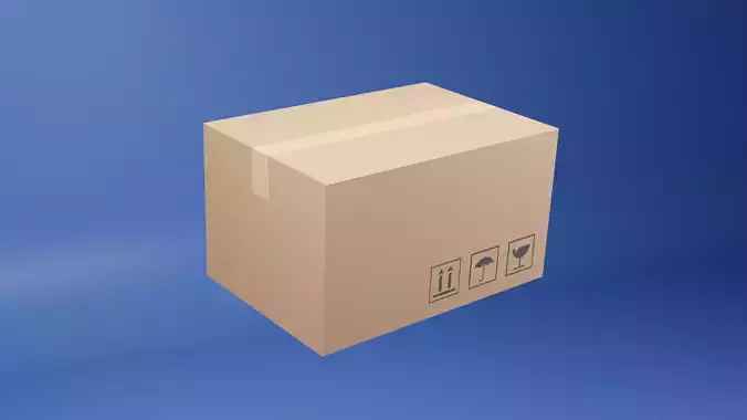 Low Poly Package Free low-poly 3D model