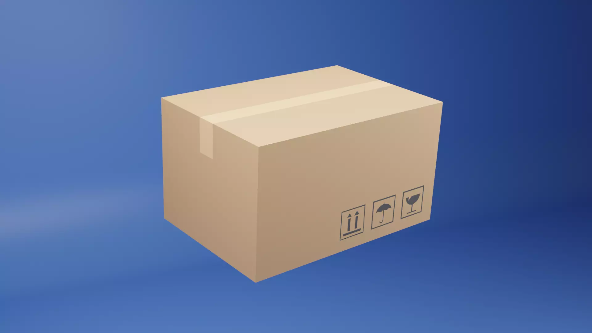 Low Poly Package Free low-poly 3D model_0
