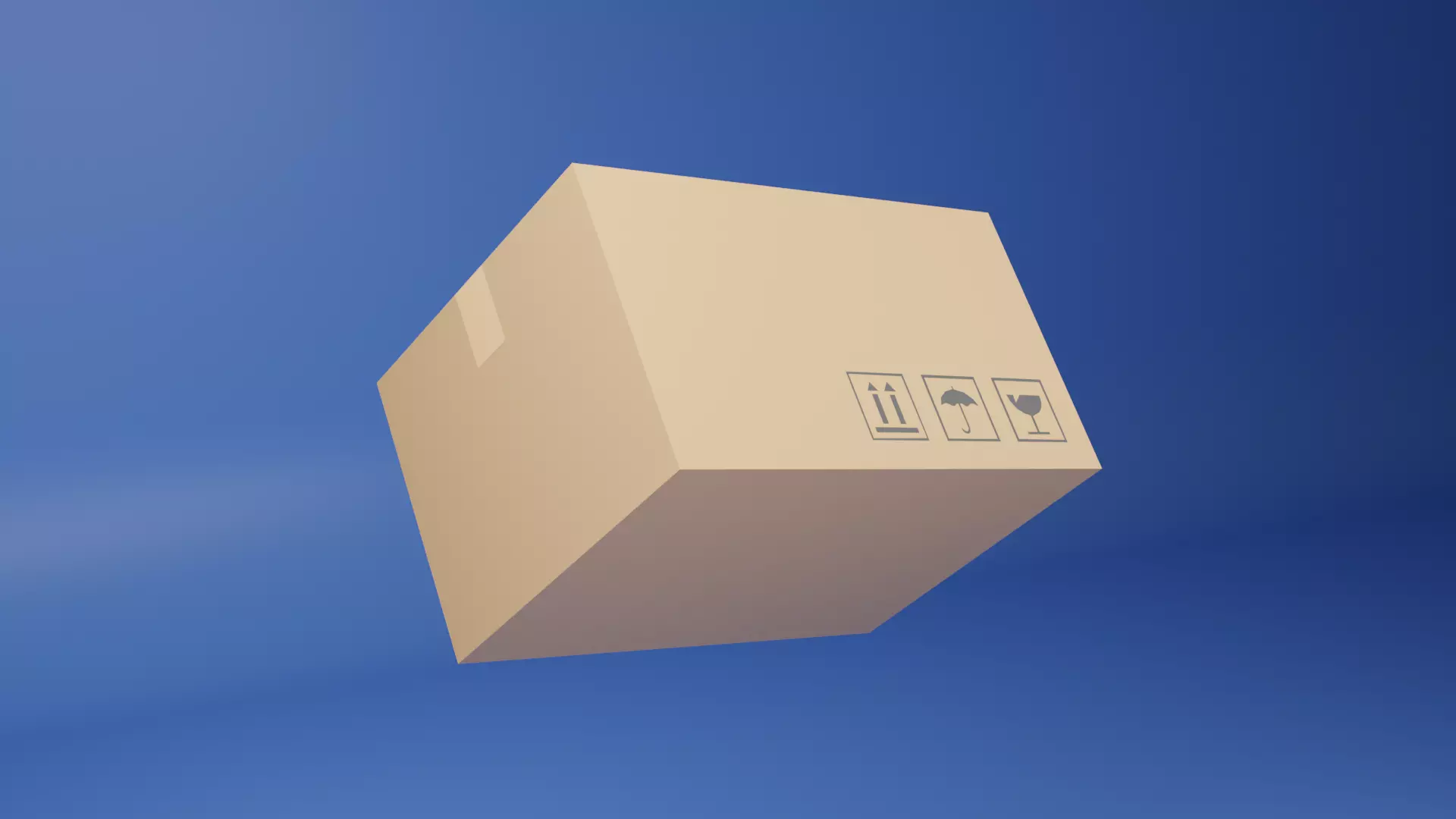 Low Poly Package Free low-poly 3D model_1