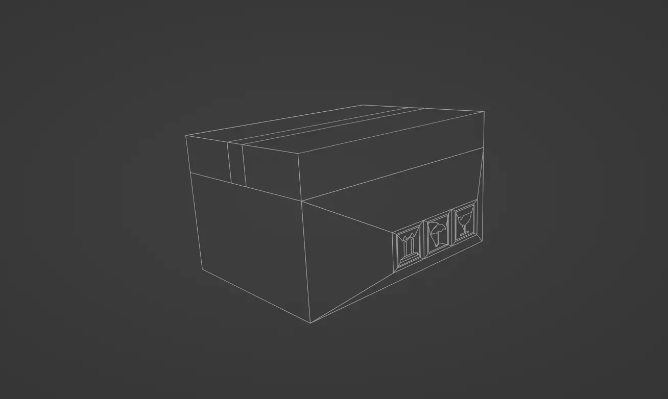 Low Poly Package Free low-poly 3D model_4