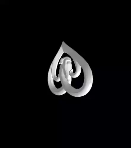 Heart Holding Hands Pendant 3D Model