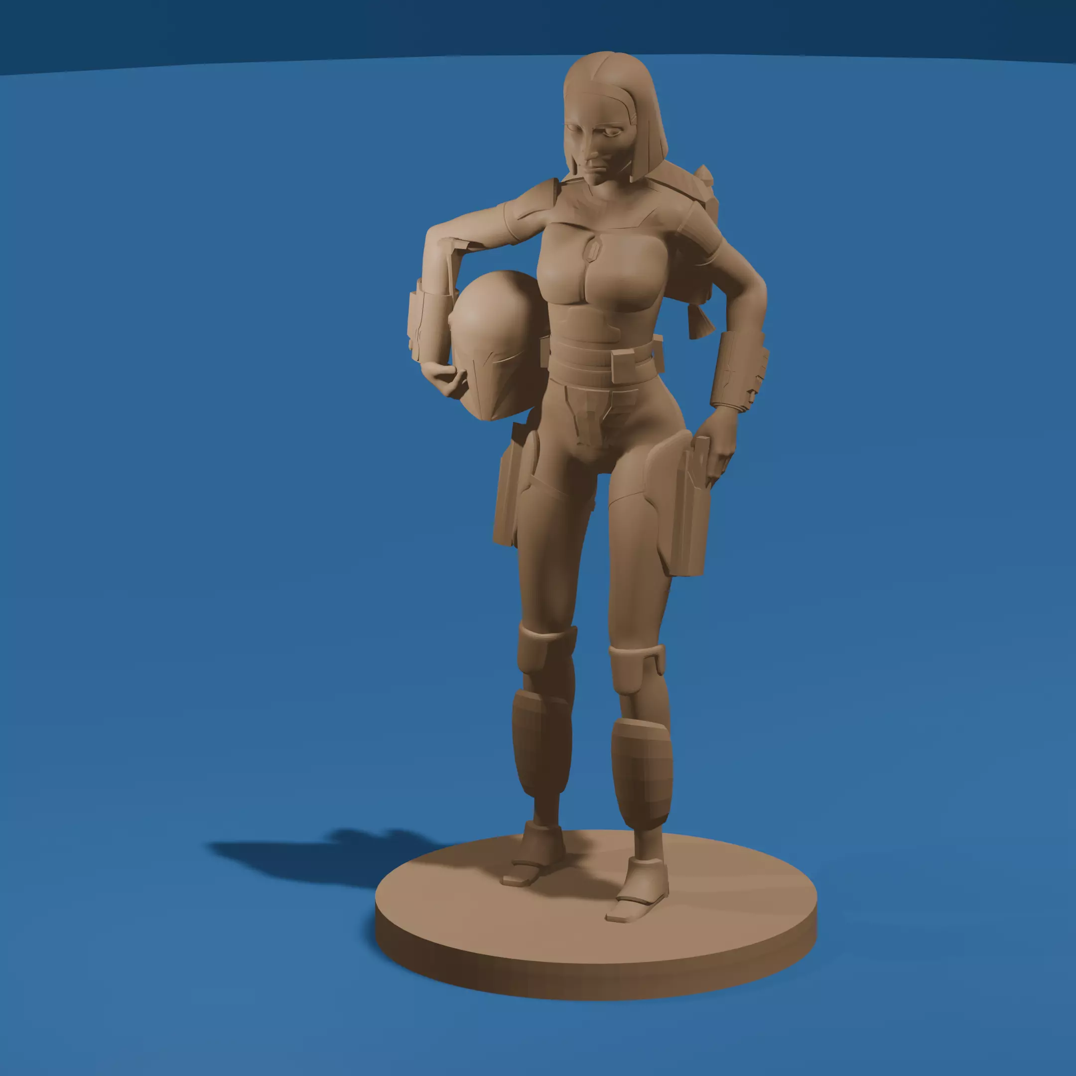 Space Bounty Hunter Cartoon 3D print model_0