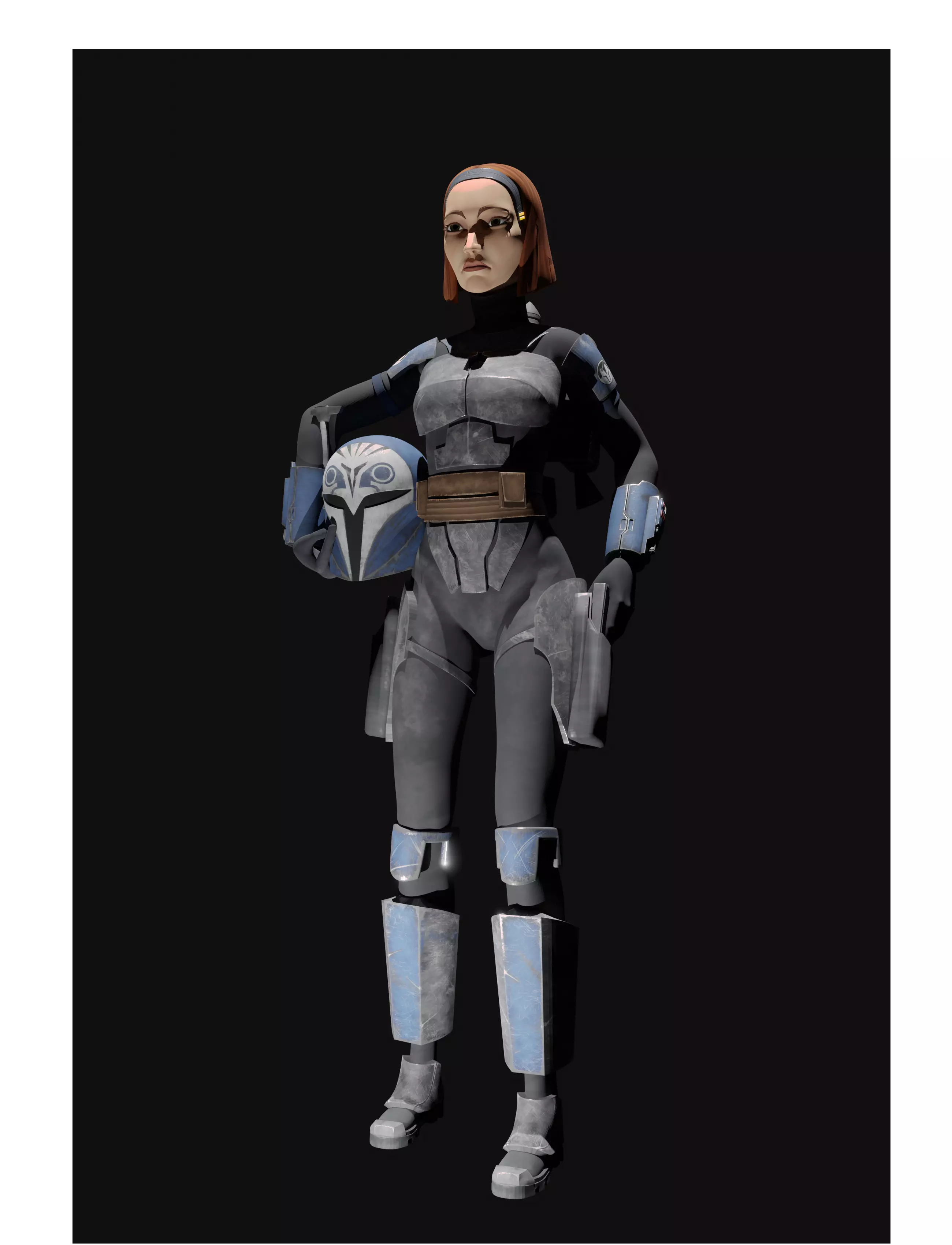 Space Bounty Hunter Cartoon 3D print model_1