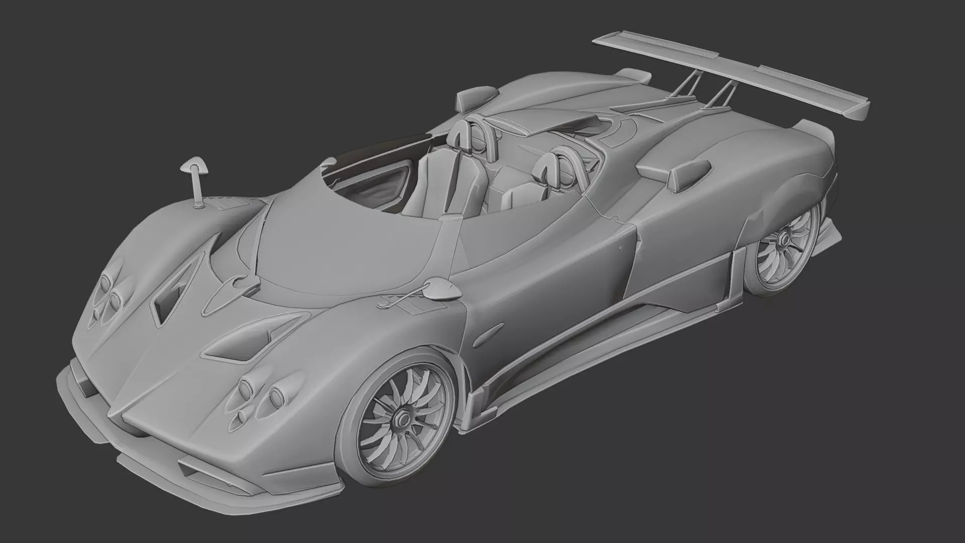 Pagani Zonda HP Barchetta Base Model 3D print model