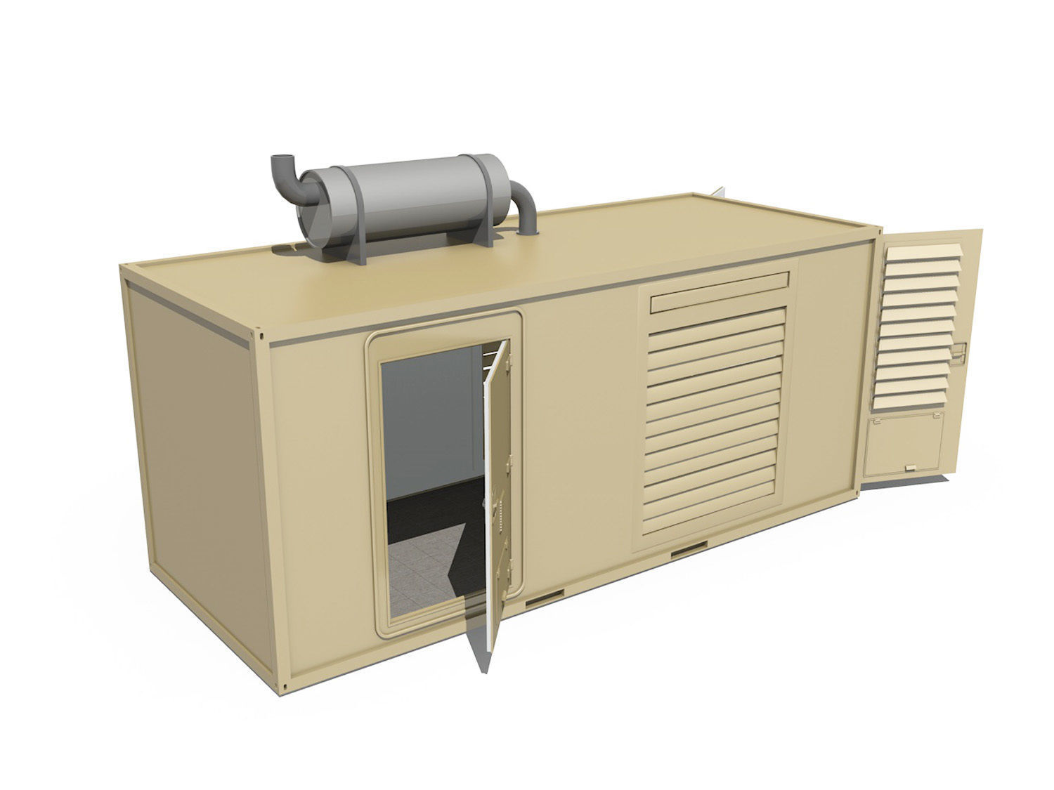 20ft Generator Container Version 1 3D model_4