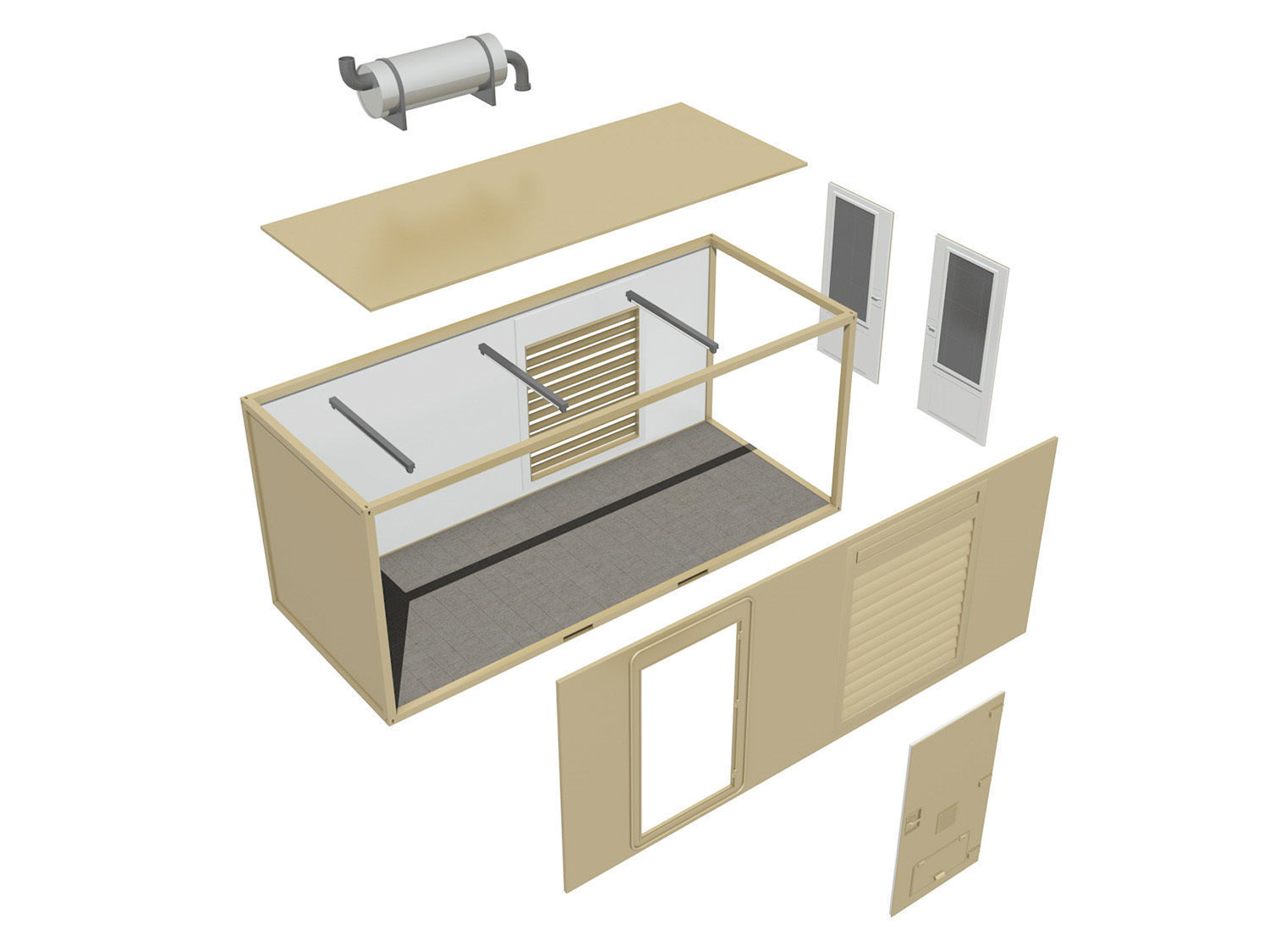 20ft Generator Container Version 1 3D model_7
