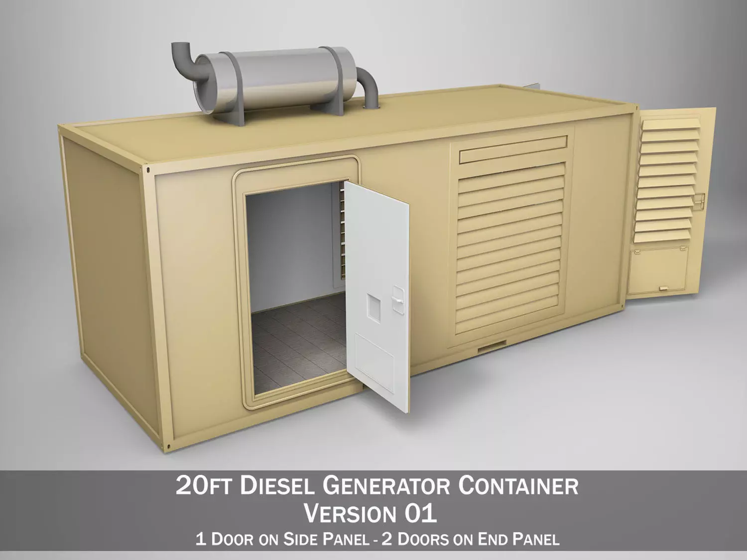 20ft Generator Container Version 1 3D model_0