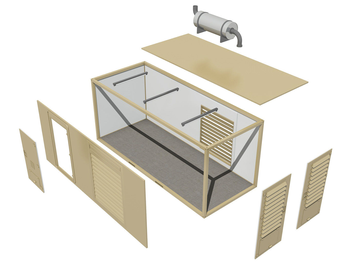 20ft Generator Container Version 1 3D model_6