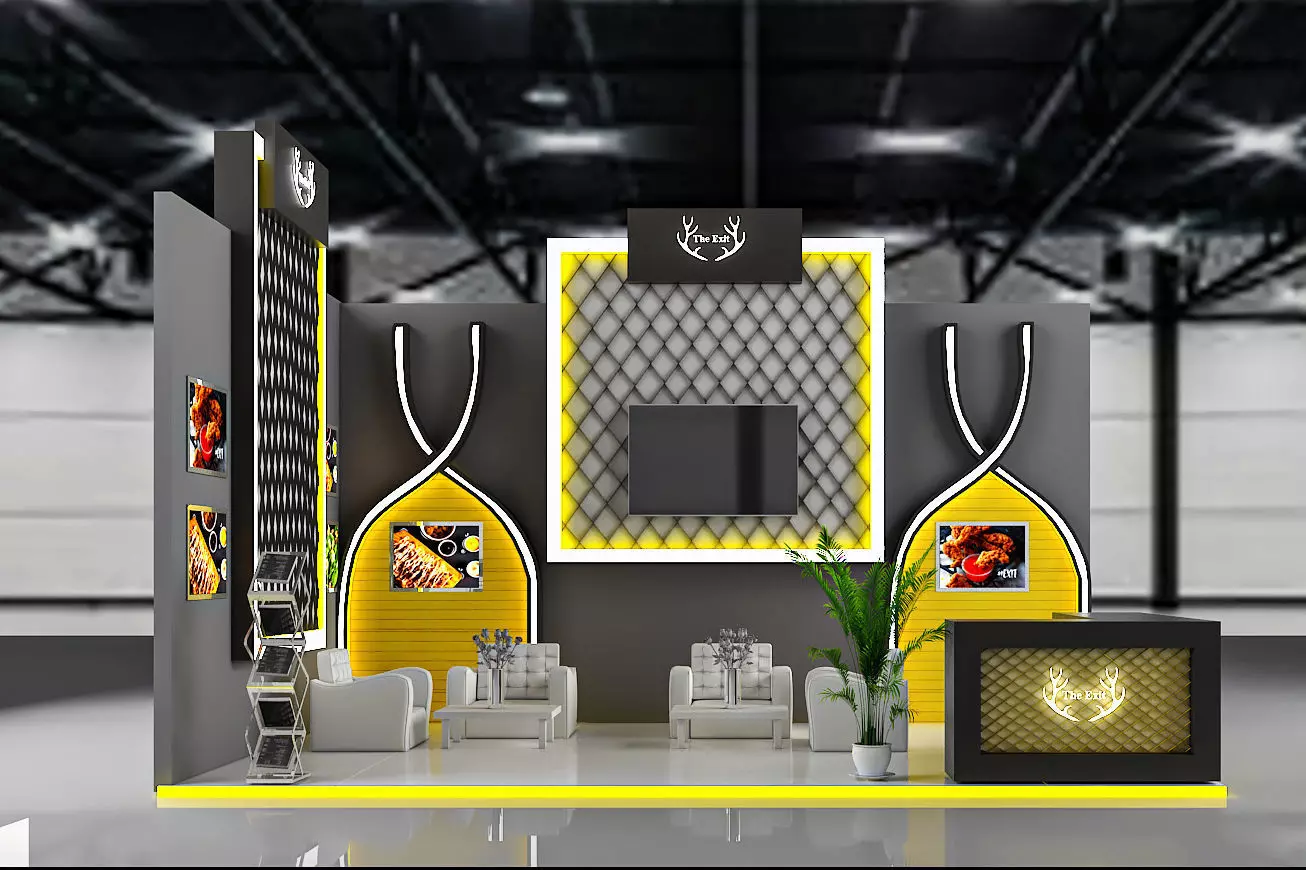 booth 6x4 2 side open  3D model_0