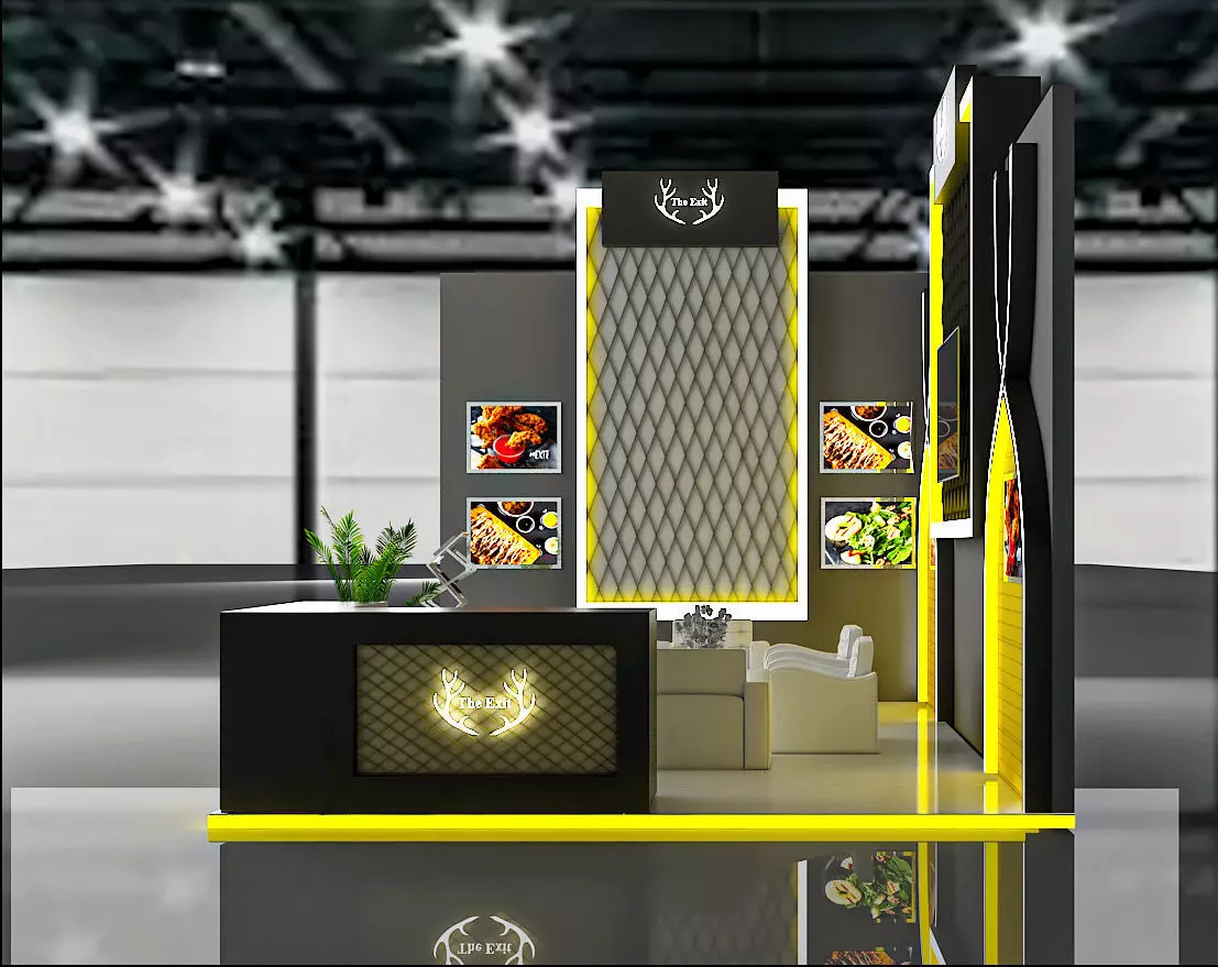 booth 6x4 2 side open  3D model_3