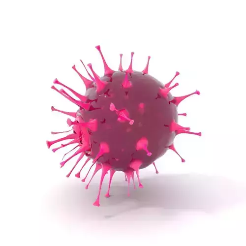 Vibrant Pink Virus model pack Low-poly 3D model