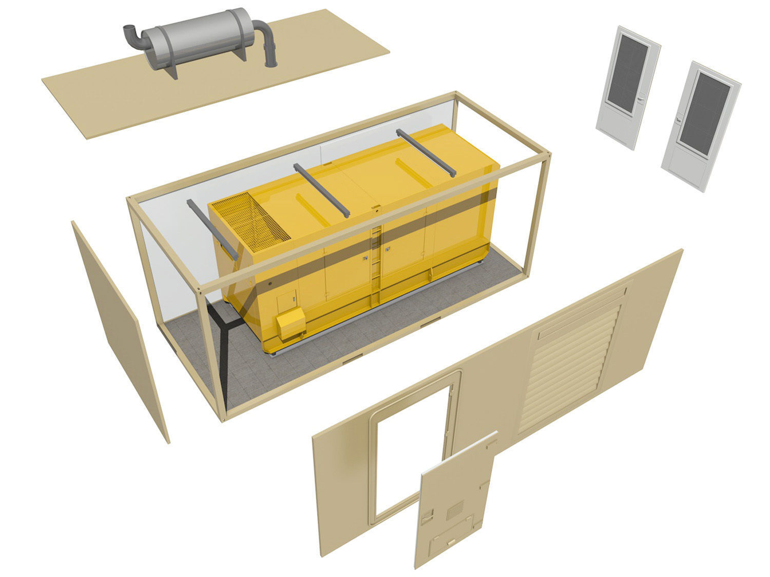 20ft Generator Container Version 2 3D model_7