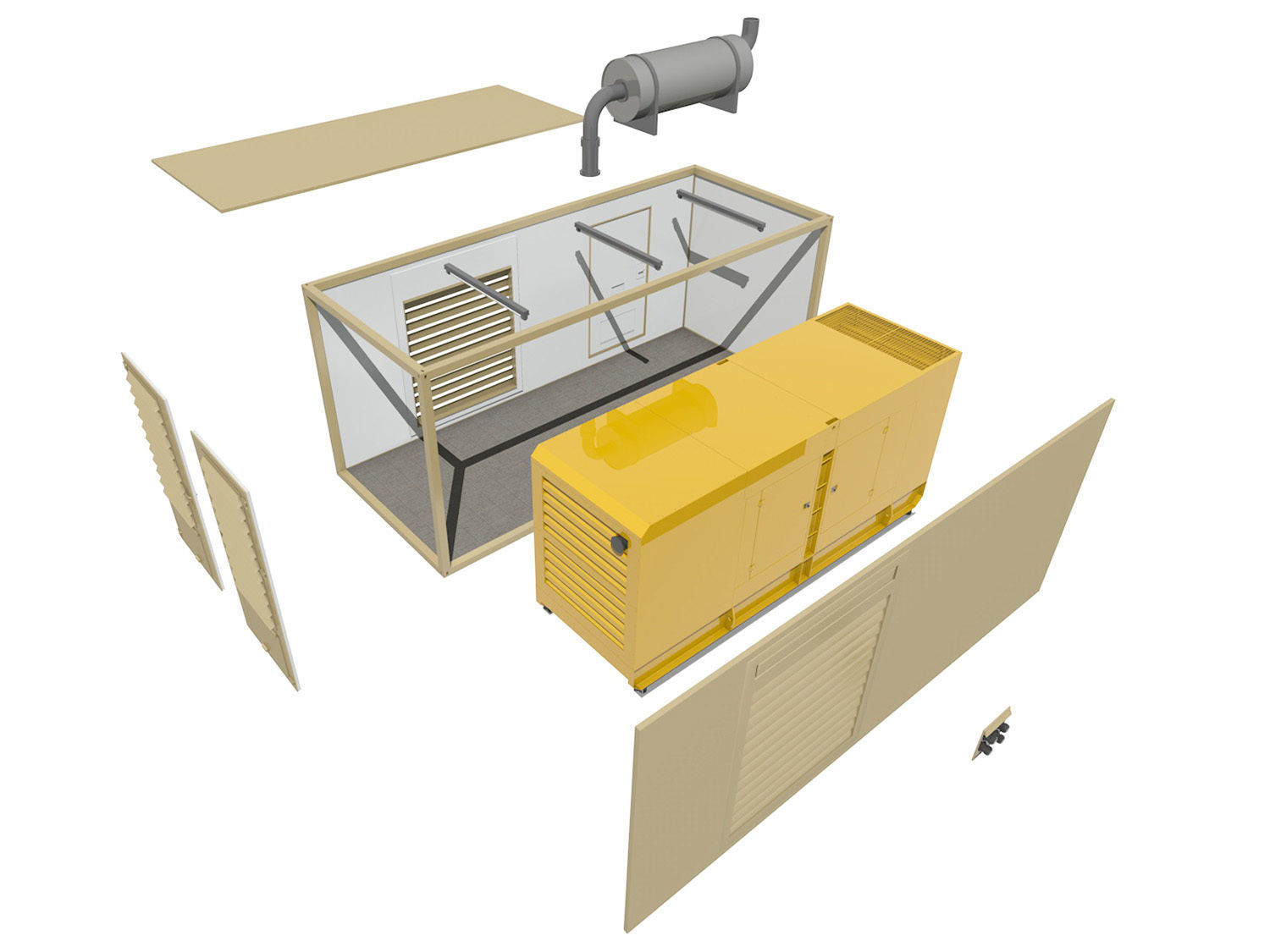 20ft Generator Container Version 2 3D model_6