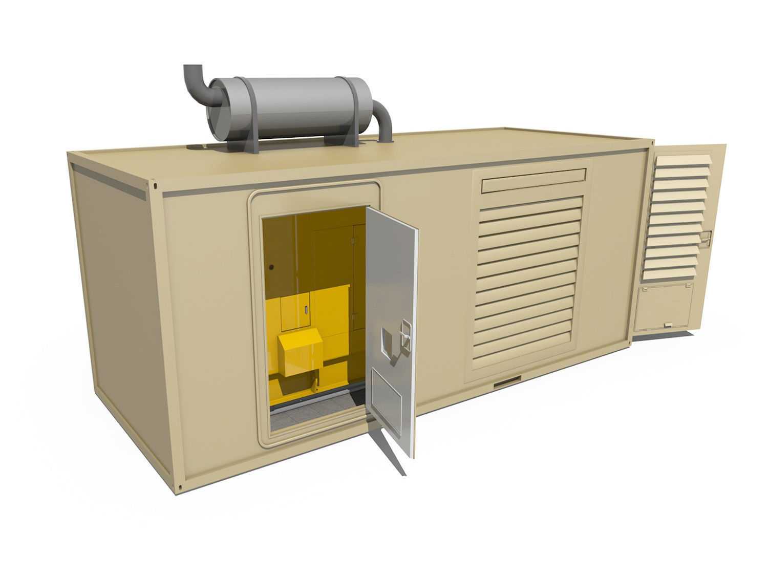20ft Generator Container Version 2 3D model_4