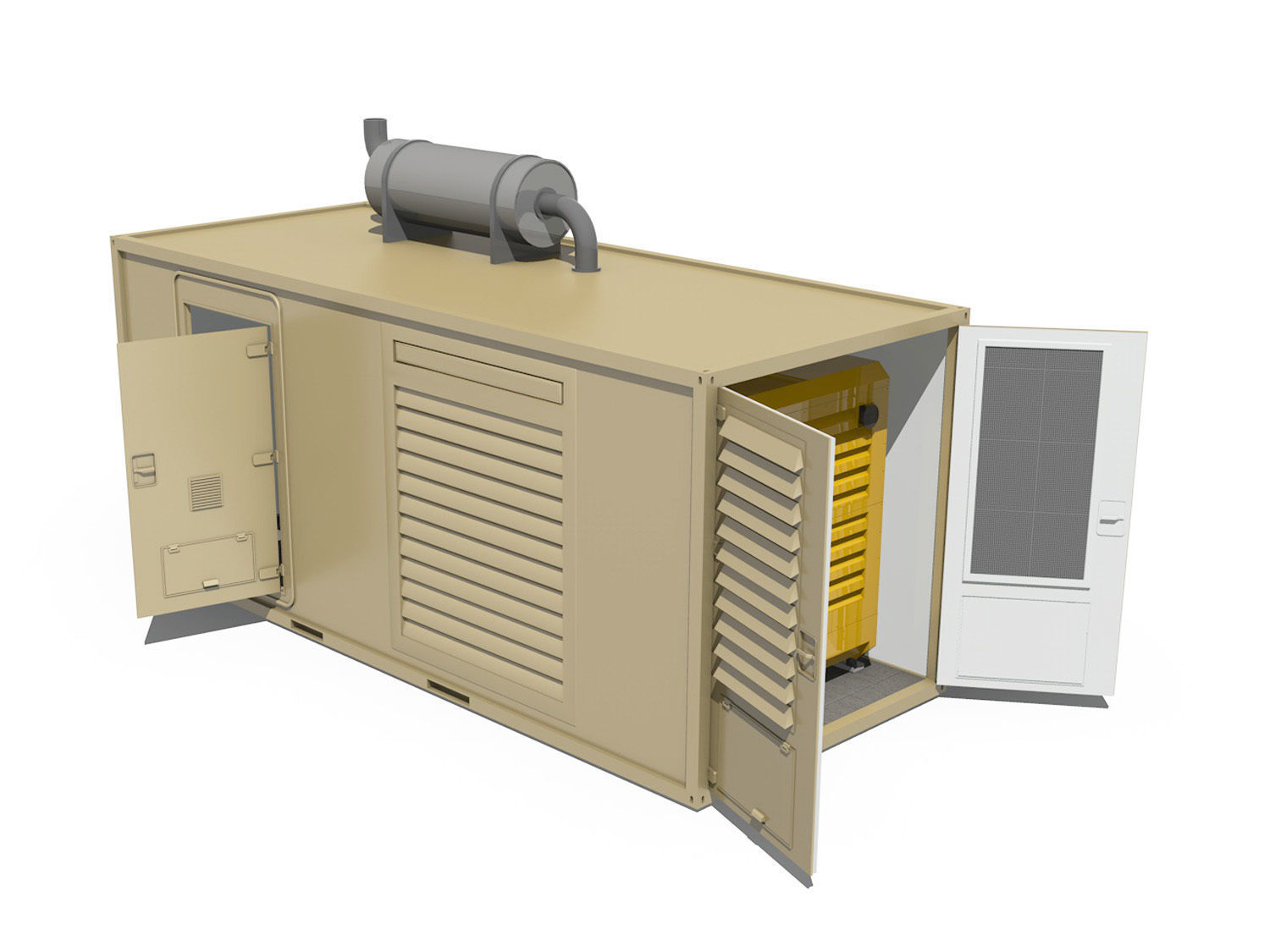 20ft Generator Container Version 2 3D model_2