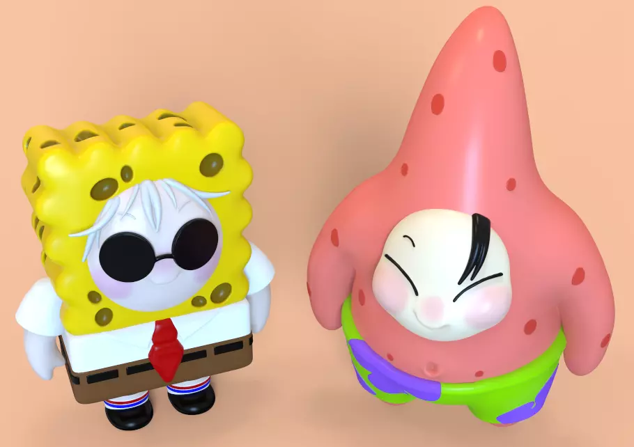 SATORU GOJO AND SUGURU GETO CHIBI HALLOWEEN-PARTS AND COMPLETE 3D print model_8