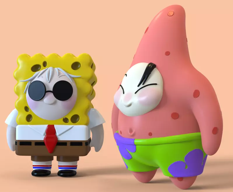 SATORU GOJO AND SUGURU GETO CHIBI HALLOWEEN-PARTS AND COMPLETE 3D print model_1