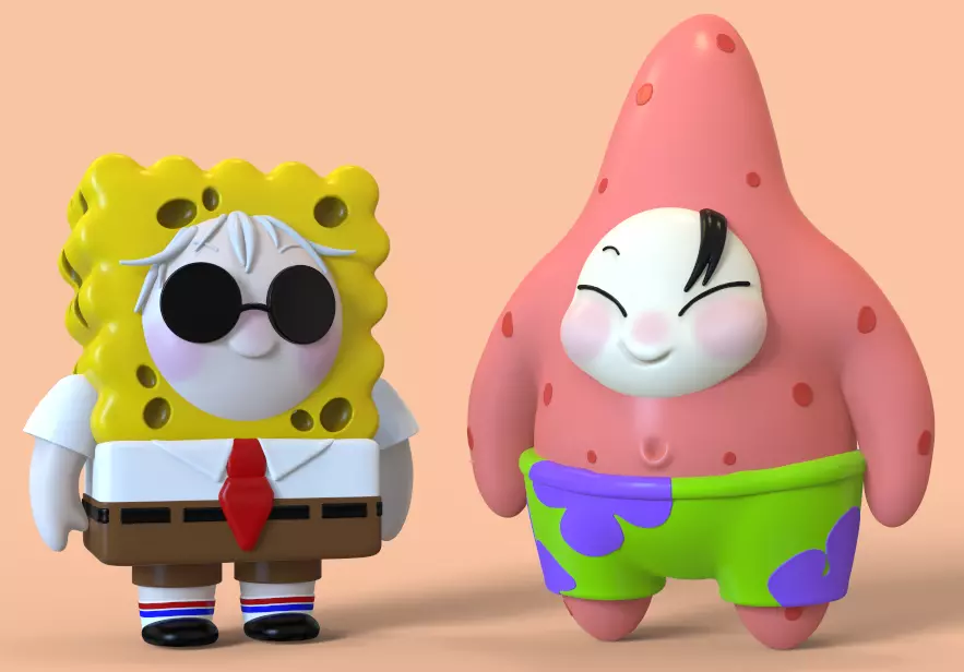 SATORU GOJO AND SUGURU GETO CHIBI HALLOWEEN-PARTS AND COMPLETE 3D print model_0