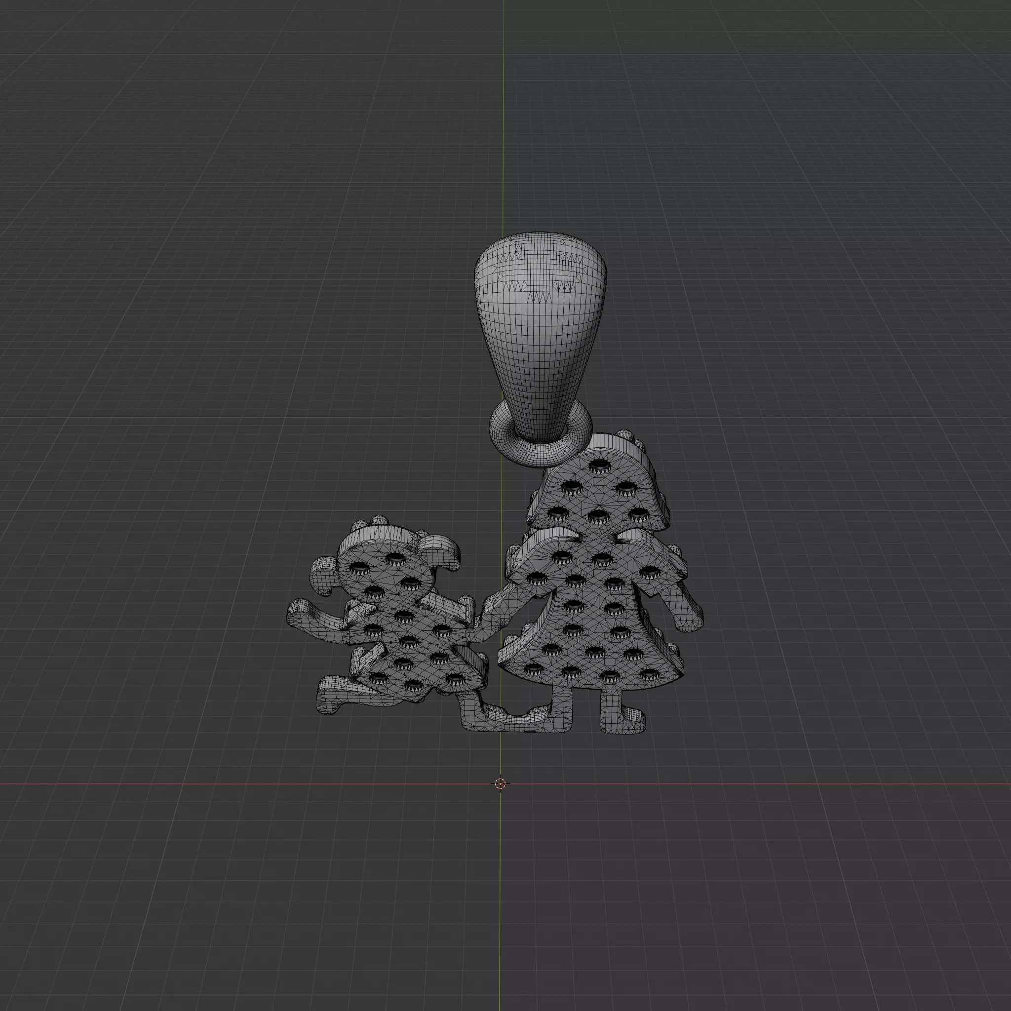 Mother and daughter pendant 3D print model_10